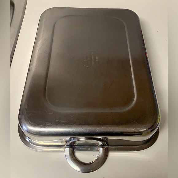 Vtg DANSK INTERNATIONAL Korea Handled Rectangular Stainless Steel Roasting Pan - Picture 8 of 16